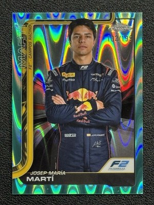 2025 Topps Chrome F1 Racing Josep Maria Marti #24 Aqua RayWave Refractor /199