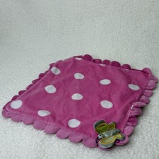 Disney Babies Pink Lovey Plush Security Blanket Girls One Size Polka Dot Soft