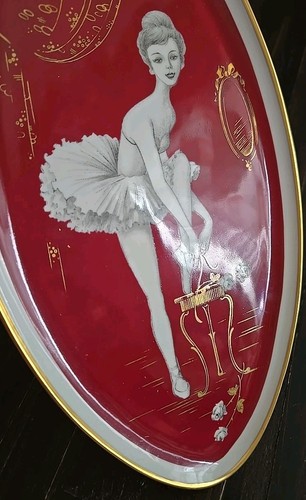2er Set Alka Kunst Bavaria Ballerina Dekoteller mit Goldrand & Akzenten - Bild 5 von 7
