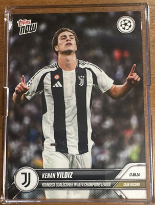 Topps 2024-25 Now UEFA Club Kenan Yildiz Juventus Youngest Goalscorer #010