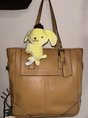 Coach Tan East West Large Gallery Tote Shoulder Bag, Silver Hardware