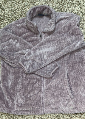 Free2B Women's Jacket Size XXL Purple Fleece Plush Full Zip Athleisure  E6/11