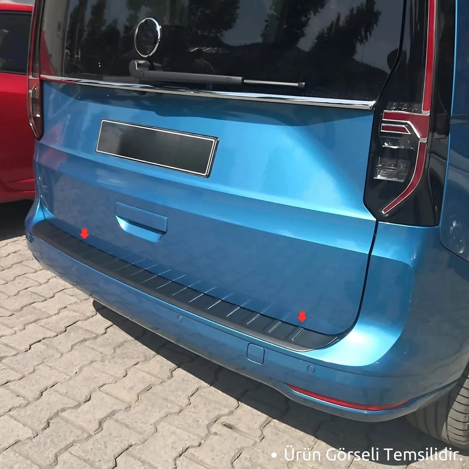 Rear Bumper Sill Cover Protector fits Peugeot Partner 2019-2025  Matte Black Foto 2 de 4