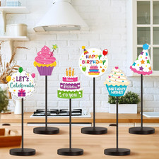 6 Pcs Happy Birthday Party Decoration for Table Centerpieces