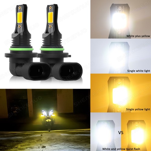 9006 HB4 LED Headlight Fog Light Bulb Replacement 6000K White/Amber Yellow 2x - Bild 2 von 11