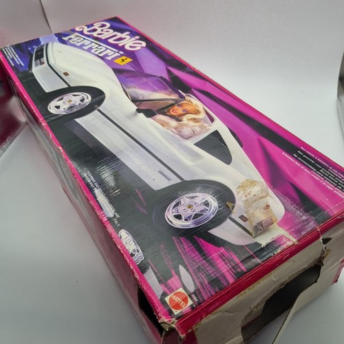 1986 Mattel Barbie White Ferrari Convertible Sports Car with Windshield & Box - Picture 22 of 22