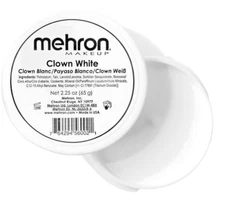Mehron 2.25 oz Clown White Theater, Circus Face Paint Mime TV Halloween Makeup.