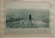 1916 WWI WW1 PRINT HAULING GERMAN ON BOARD BRITISH SUBMARINES - BRITISH SEAMEN