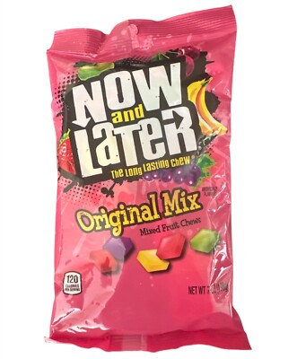 Now & Later Original Mix Fruit Chews 7 oz Long-Lasting Candy Assorted Flavors