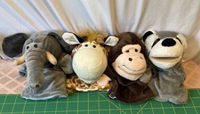 4Plush Animals Hand Puppets Jungle Friends Speech Learning Aid Toy Story Time