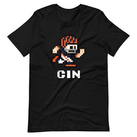 Cincinnati Bengals NES Football Player 8-bit Tecmo Super Bowl Nintendo T-Shirt