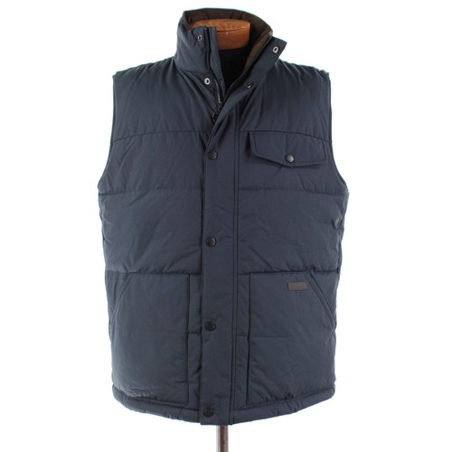 Barbour NWT Polyester Quilted Vest Size XL Wilkin In Solid Blue