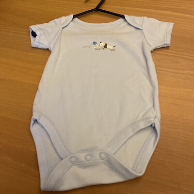 Baby Jungen Kleidung 3-6 Monate EarlyDays blau Baumwolle Spielen Apportieren Kurzarm Weste