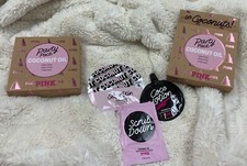 2 Victoria s Secret PINK Party Pack Coconut Oil Body Scrub, Lotion Sheet Mask
