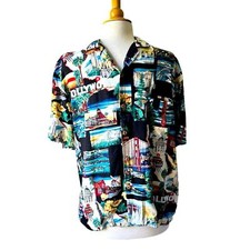 Vintage Paradise Found Hollywood Hawaiian Shirt - Large