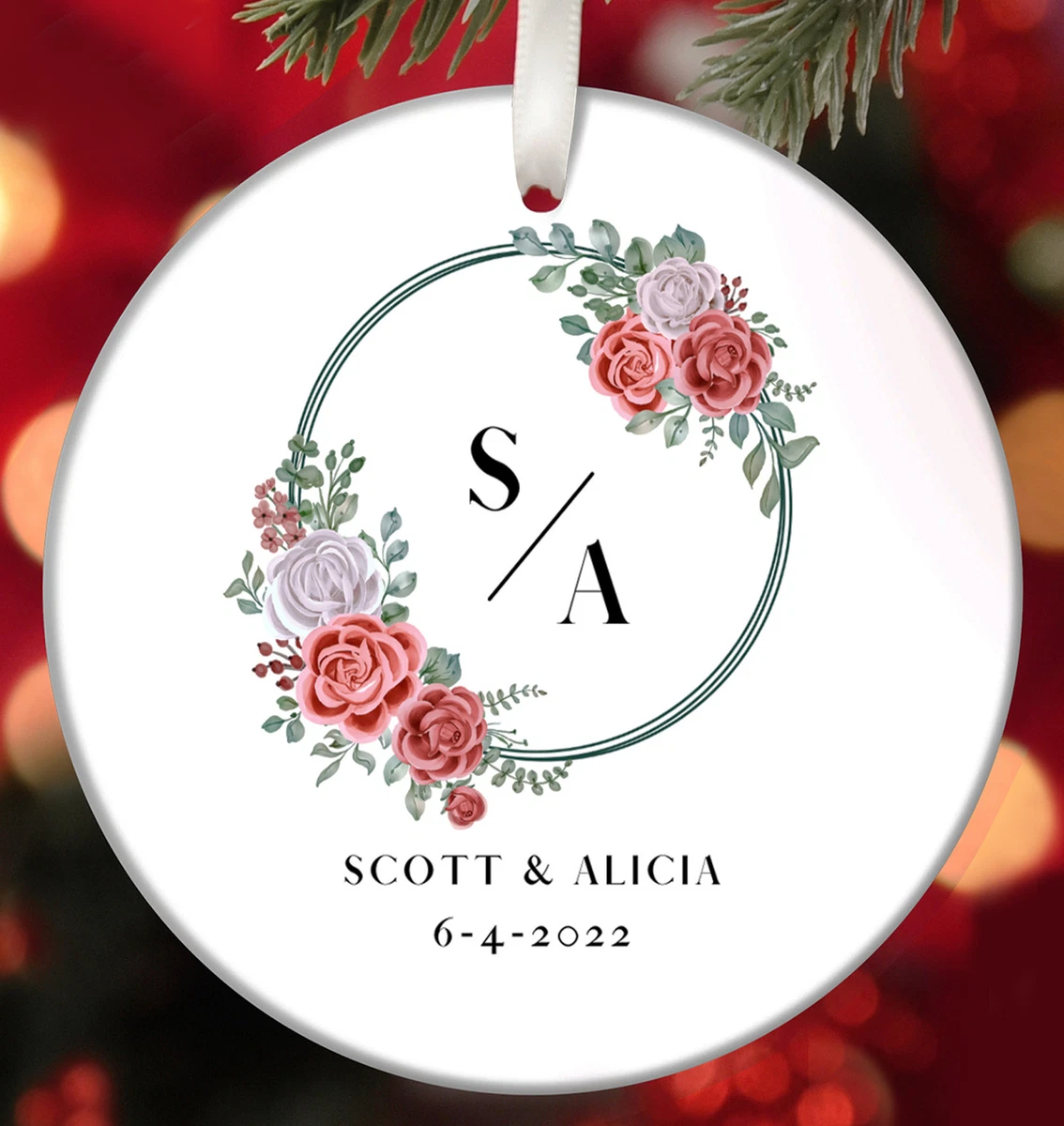 Just married first christmas ornament deals