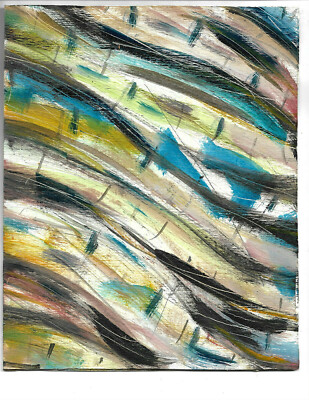 JUST BEYOND REALITY new 8x10 wood original Vintage painting art signed Crowell