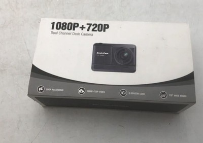 Dual Channel Dash Camera New 1080P+720P Loop Recording G-Sensor Lock Front Rear