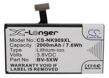Replacement Battery For Nokia 3.8v 2000mAh SmartPhone