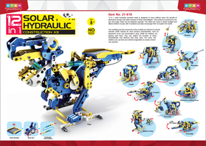 12 in 1 solar & hydraulic construction kit