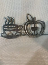 Copco Steaming Cup & Unbranded Apple Trivet Or Wall Hanging  Aluminum
