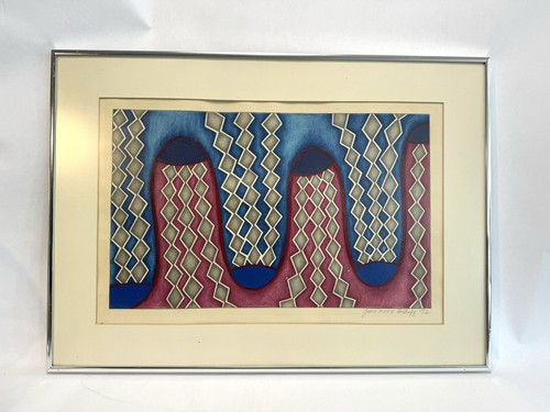 Signed Jane Moore Degraff 70s Abstractionist Chicago Imagist Style Lithograph - Picture 6 of 10