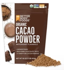 Organic Cacao Powder Cacao Substitute Bulk, Superfood Gluten Free, Non-GMO
