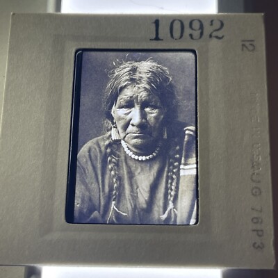1092 Edward Curtis  Medicine Bundle Man Arikara Native American 35mm Art Slide