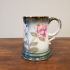 Antique Rosenthal Tankard Hand Painted Floral Mug Vintage Green Gold Pink