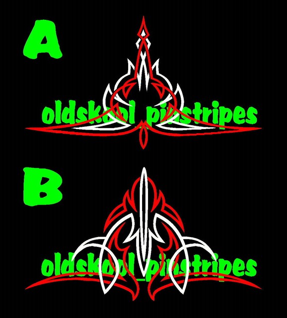 Pinstripe custom vintage classic motorcycle bobber fender tank vinyl