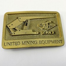 United Mining Equipment Company Brass Belt Buckle Dynabuckle USA