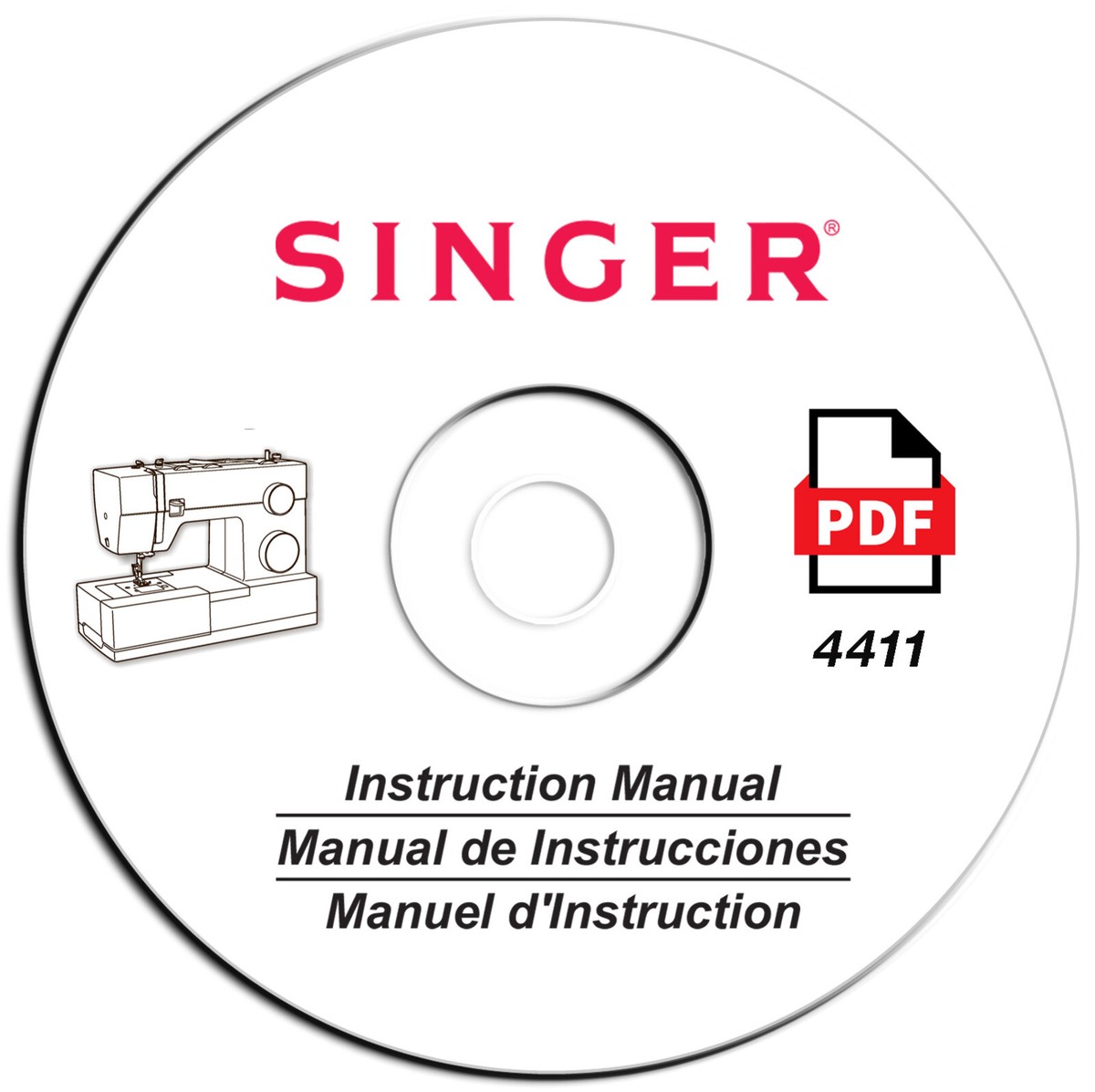 Singer 4411 Sewing Machine-Complete Owners Instruction Operation
