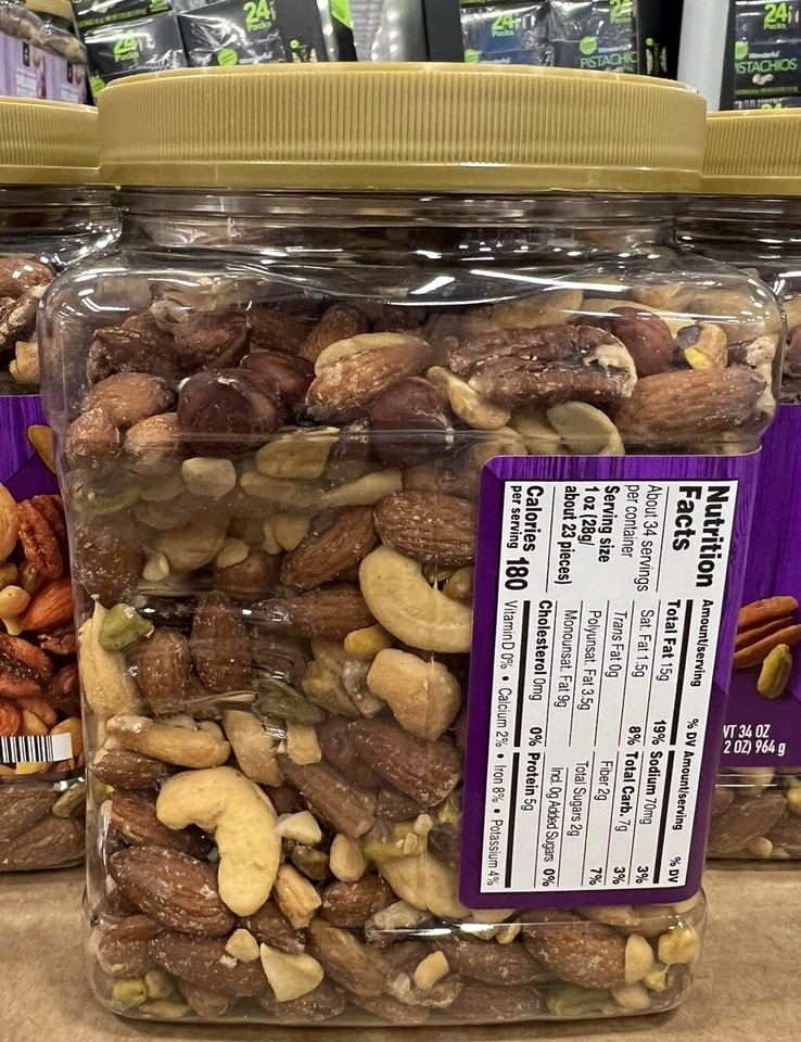 Member's Mark Deluxe Mixed Nuts with Sea Salt 34 oz eBay