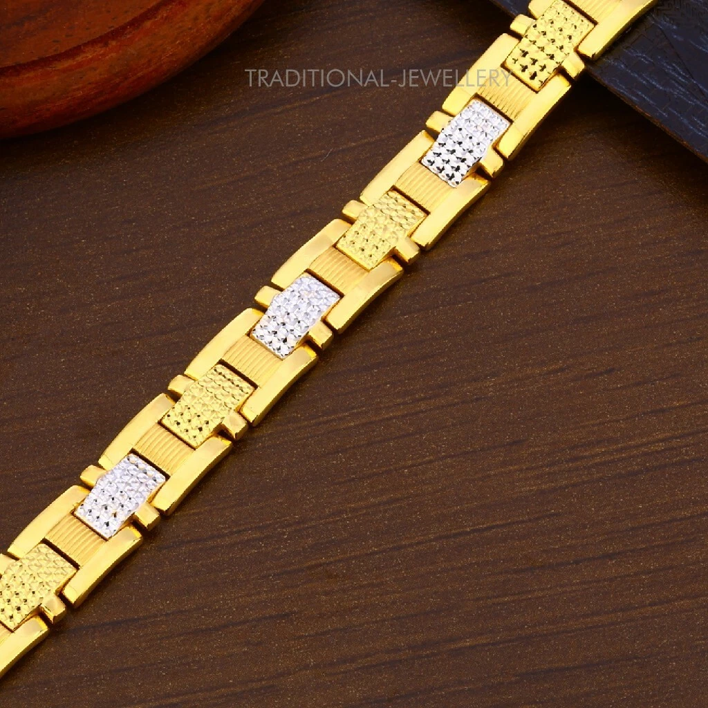 10k Yellow Yellow Gold Bracelets for Men | eBay