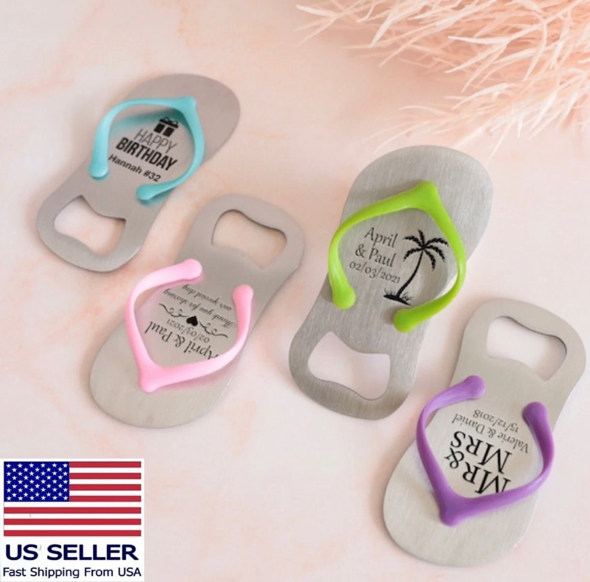 50PCS Customized Flipflop Bottle Opener Beach Themed, 43 OFF