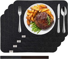 Platzset Tischset Platzmatte Platzdecke Tischmatte Filz waschbar braun anthrazit