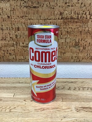 Vintage 1960 s Comet Cleanser With Chlorinol 21 Oz New Old Stock Red Label D-0