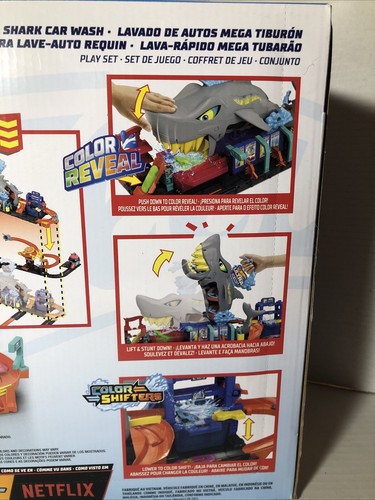 Hot Wheels City Ultra Shark Car Wash With Color Reveal Toy Vehicle New In Box - Picture 4 of 13