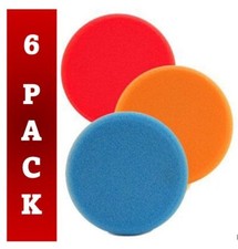 6 Pcs - 5 Lake Country Flat Foam Buffing Hydrotech Pads