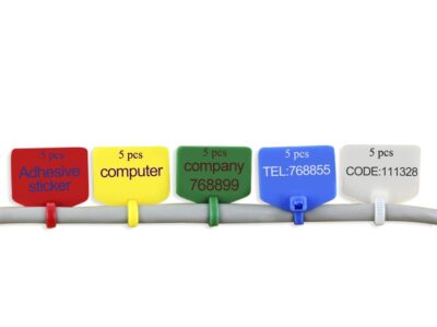 5 Colors Write on Ethernet Wire Zip Ties Nylon Power Marking Label Self-locki...