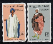 MOROCCO Ait Moussa Ou Ali & Meknassa Regional Costumes MNH set