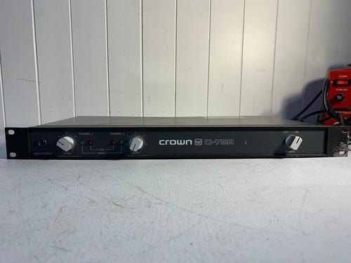 Vintage Crown D-75A Two Channel Power Amplifier Tested/Works #1
