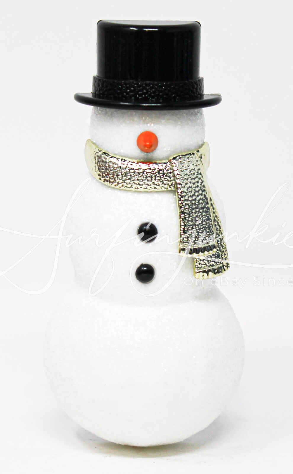 Bath & Body Works Wallflower Bulb Unit Plug Christmas Snowman Gold Scarf Light-image