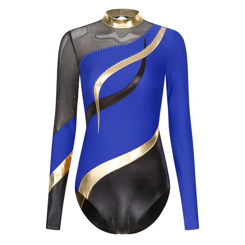 Women Lyrical Dance Performance Gymnastic Leotard Workout Ballet Dancing Unitard - Picture 21 of 52