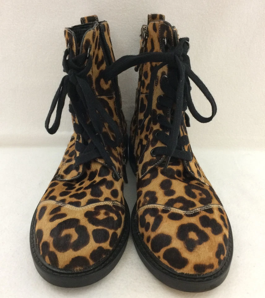 Аэрозоли Amie боя стиль искусственного леопарда печать кожаные ботинки женский размер 6,5 M - Изображение 2 из 4