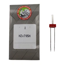 5 Pcs Organ HZX705H Flat Shank Twin (Double) Needles for Home Sewing Machines