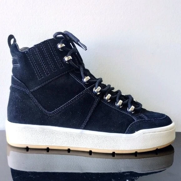 Marc Fisher Women s Mally High Top Sneaker in Amazing Black Beauty