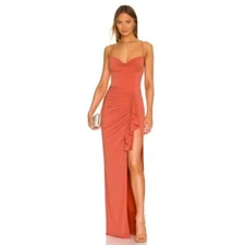 NWT Katie May So Juicy Ruched Gown Large