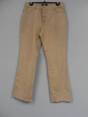 Vintage Route 66 Button Fly Tan 100% Leather Shell Exterior Pants Size 10