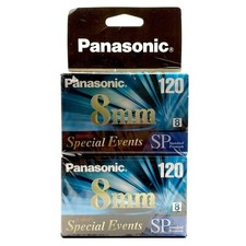 Panasonic 8mm Camcorder Video Tape 120 Min Standard Premium 2 Pack New